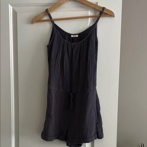 Chic Dark Gray Sleeveless Romper